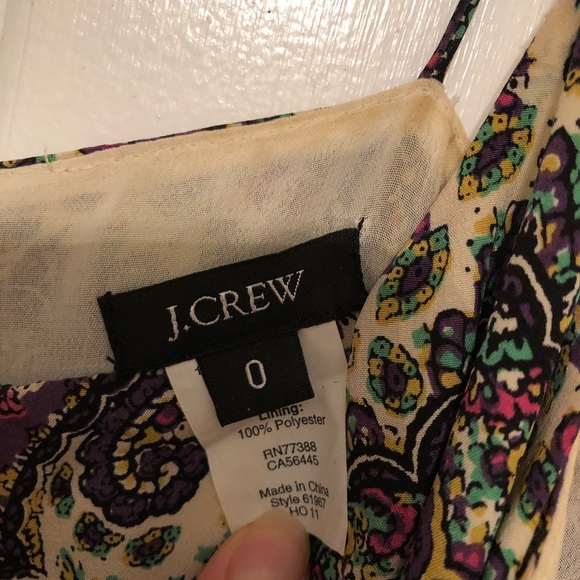 JCrew Paisley blouson dress size 0 - Picture 3 of 3